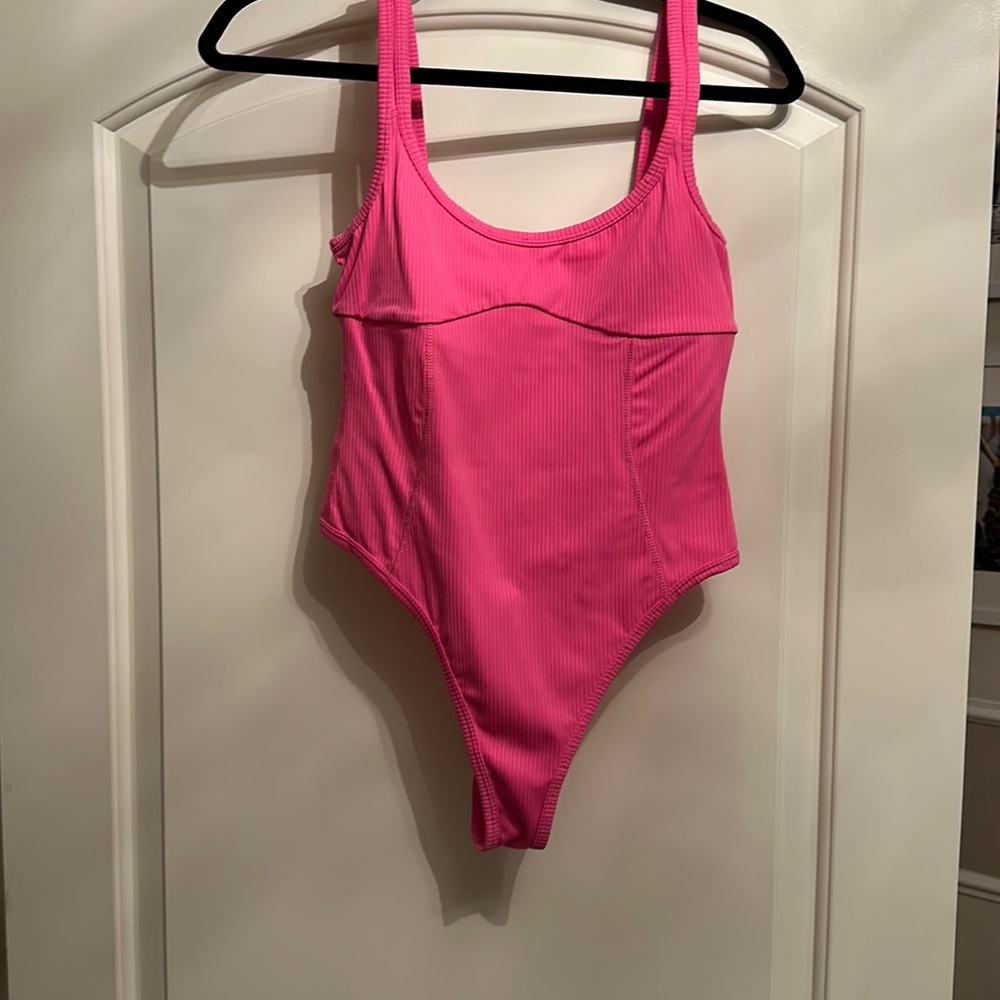 For love and lemons hot pink body suit